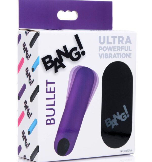 Bala Vibradora BANG! morada con control remoto - Image 4